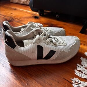 Veja Cream and White Sneakers